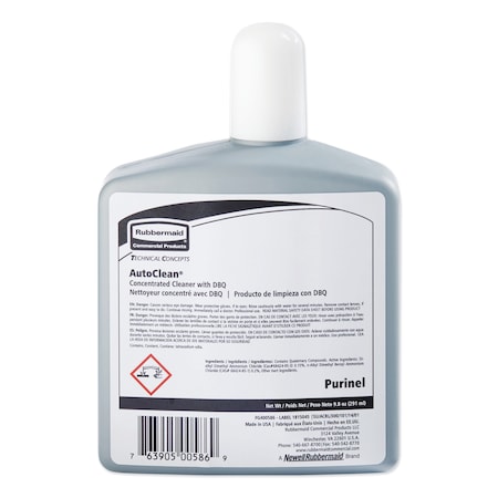 Rubbermaid Commercial Purinel Drain Maintainer/Cleaner, 9.8oz Refill, AutoClean Systems, PK6 FG400586